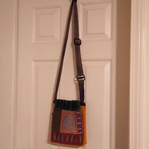Crossbody boho colorful peace sign purse bohemian